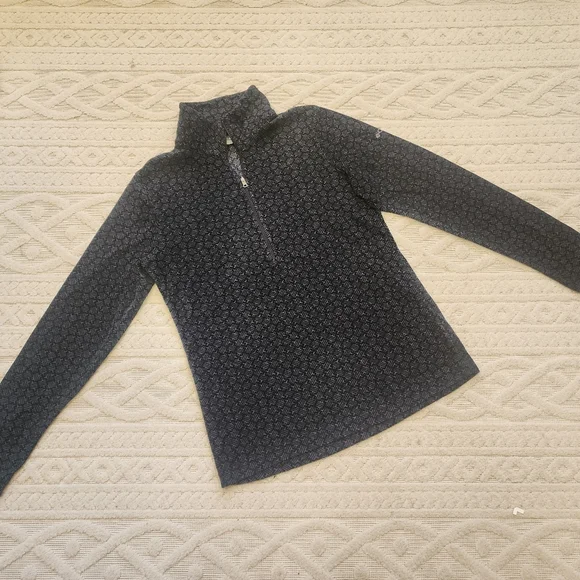 M Columbia Gray Fleece Patterned Quarter-Zip Pullover - Picture 7 of 11